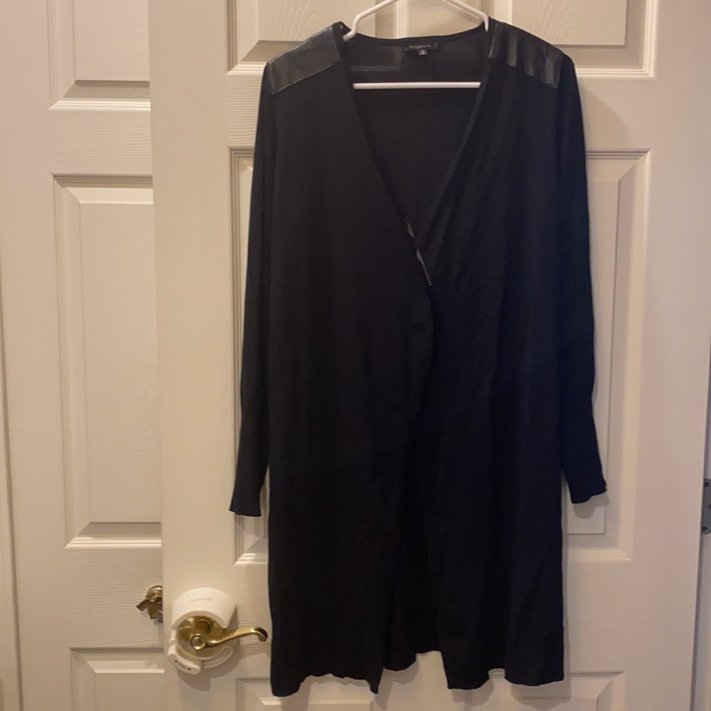 Dynamite Leather Shoulder Lite Weight Cardigan